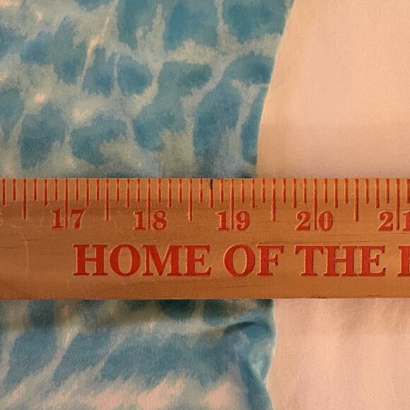 Lands' End Swim Shirt Rash Guard Top Women’s Large Blue & White Beach Cover Up - Picture 12 of 12